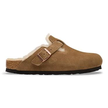 Birkenstock Boston Shearling Suede - Dark Tea